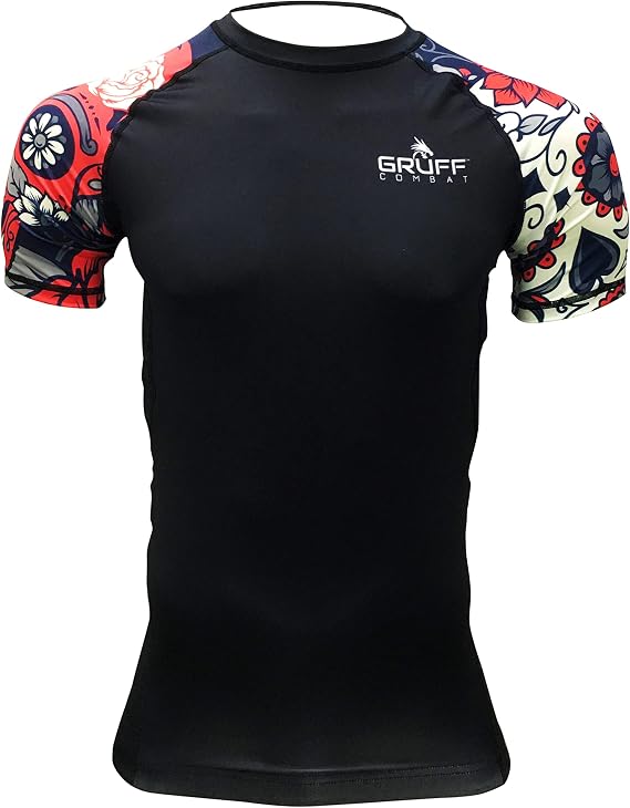 BJJ Rash Guards Grappling MMA Jiu Jitsu No Gi UFC Shirt Fight Wear, Short Sleeves