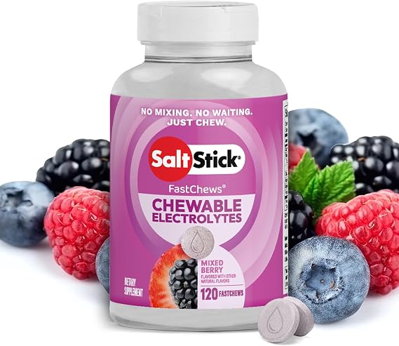 SaltStick High Sodium Electrolyte FastChews - Mixed Berry, 120 Tablets