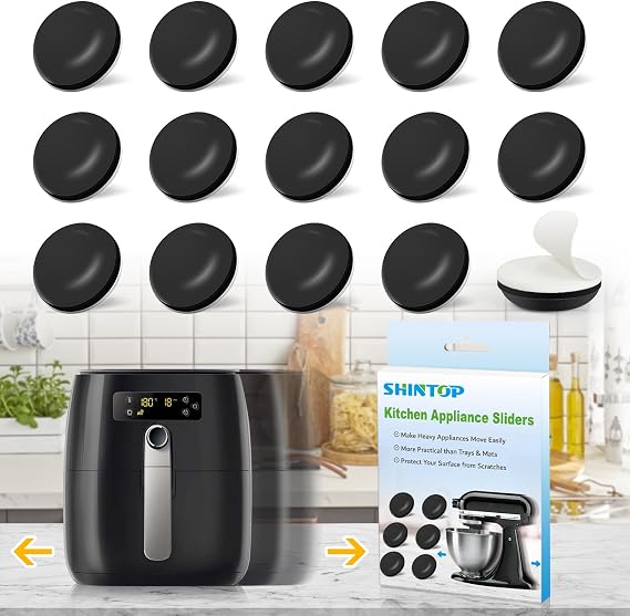 Shintop 16Pcs Adhesive Appliance Sliders for Kitchen Appliances