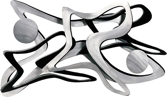 Touch of Class Rave Large Metal Wall Art, 46 Inches Wide | Metallic Artwork, Abstract Decor, Modern Contemporary Sculpture, Hang Horizontally or Vertically, For Living Room or Bedroom
