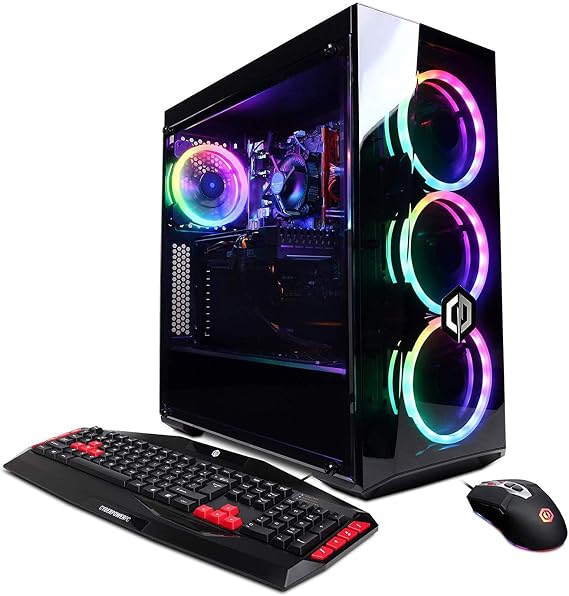 CyberpowerPC Gamer Xtreme VR Gaming PC, Intel Core i5-9400F 2.9GHz, NVIDIA GeForce GTX 1660 6GB, 8GB DDR4, 240GB SSD, 1TB HDD, WiFi Ready & Win 10 Home (GXiVR8060A8, Black)