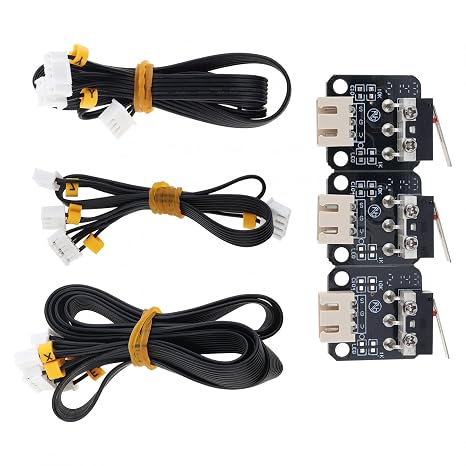 3D Printer Part Stepper Motor X Y Z Axis Cable and End Stop Limit Switch | Fit for Ender 3/Ender 3 Pro/Ender 3X. 3Pcs Stepper Motor Cable and 3Pcs Endstop Limited Switch