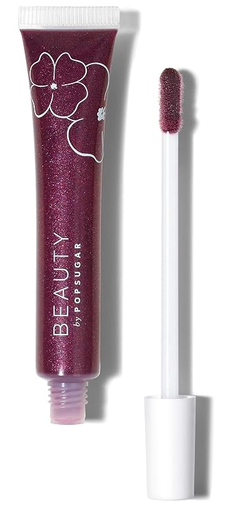 POPSUGAR BEAUTY Be the Boss Lip Gloss - Sheer Buildable Color with High Shine | Non-Sticky Formula | Nourishing & Moisturizing Lip Oil | Cruelty Free, Paraben Free & 100% Vegan (Disturbia .3 Fl Oz)