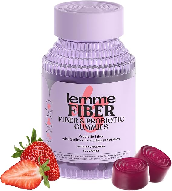 Lemme Fiber & Probiotic Gummies for Adults, 30-Day Supply