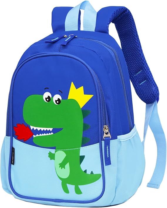CHERUBIC 11 Inch Kids Toddler Little Backpack for Age 3 Boys Girls | Dinosaur Cute Cartoon Design Preschool Mini Daypack Daycare Waterproof Bag