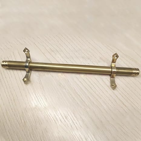 Home Commercial Stair Carpet Rod Set with Finials & Brackets, Stair Rods Antique Brass Stair Runner Rods, Stair Carpet Holder Clips 51 61 71 81 91 Cm Customizable(Brass-14pcs,71cm(28in))