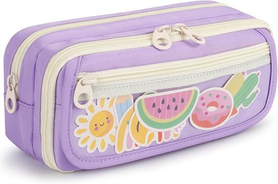 Large Pencil Case for Girl with 5 Compartment,Stationery Pen Bag | Large Capacity Pencil Case with Multi Separate Compartments,Stationery Pouch for Girl Boy Women School College Office