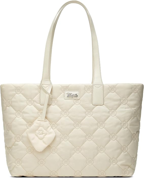 BOYATU Puffer Tote Bag for Women: Quilted Carryall with 15.6" Compartment - Lightweight Work Travel Everyday Shoulder Bag