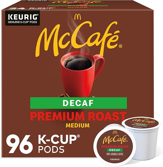 McCafe Decaf Premium Roast, Medium Roast Coffee, 96 Count