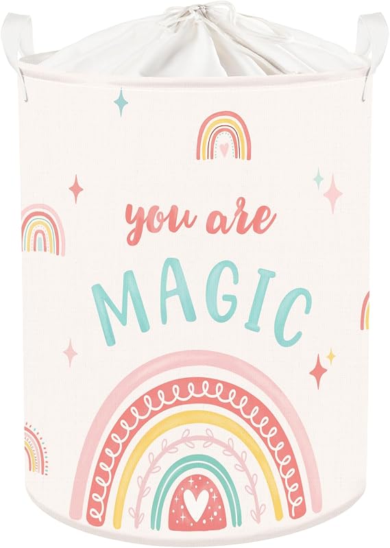 Rainbow Baby Laundry Basket Large Kids Toy Box Empty Gifts Bag