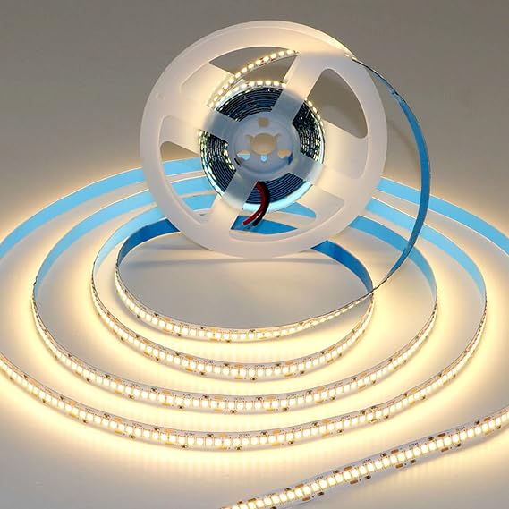 SUYOOULIN LED Strip Lights, SMD 2835 LED Strip Warm White 3000K, DC12V 1200LEDs 16.4Ft 26000LM High Density LED Light Strips Waterproof IP65, 3 Times Brightness Than SMD3528 LED Strip