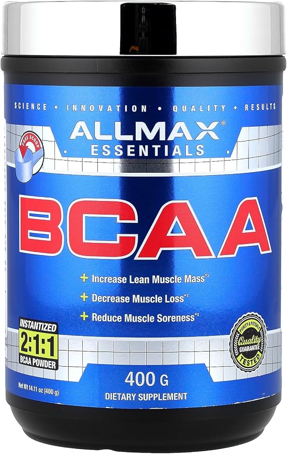 ALLMAX BCAA 2:1:1 Powder, Unflavored, 400 g, 80 Servings