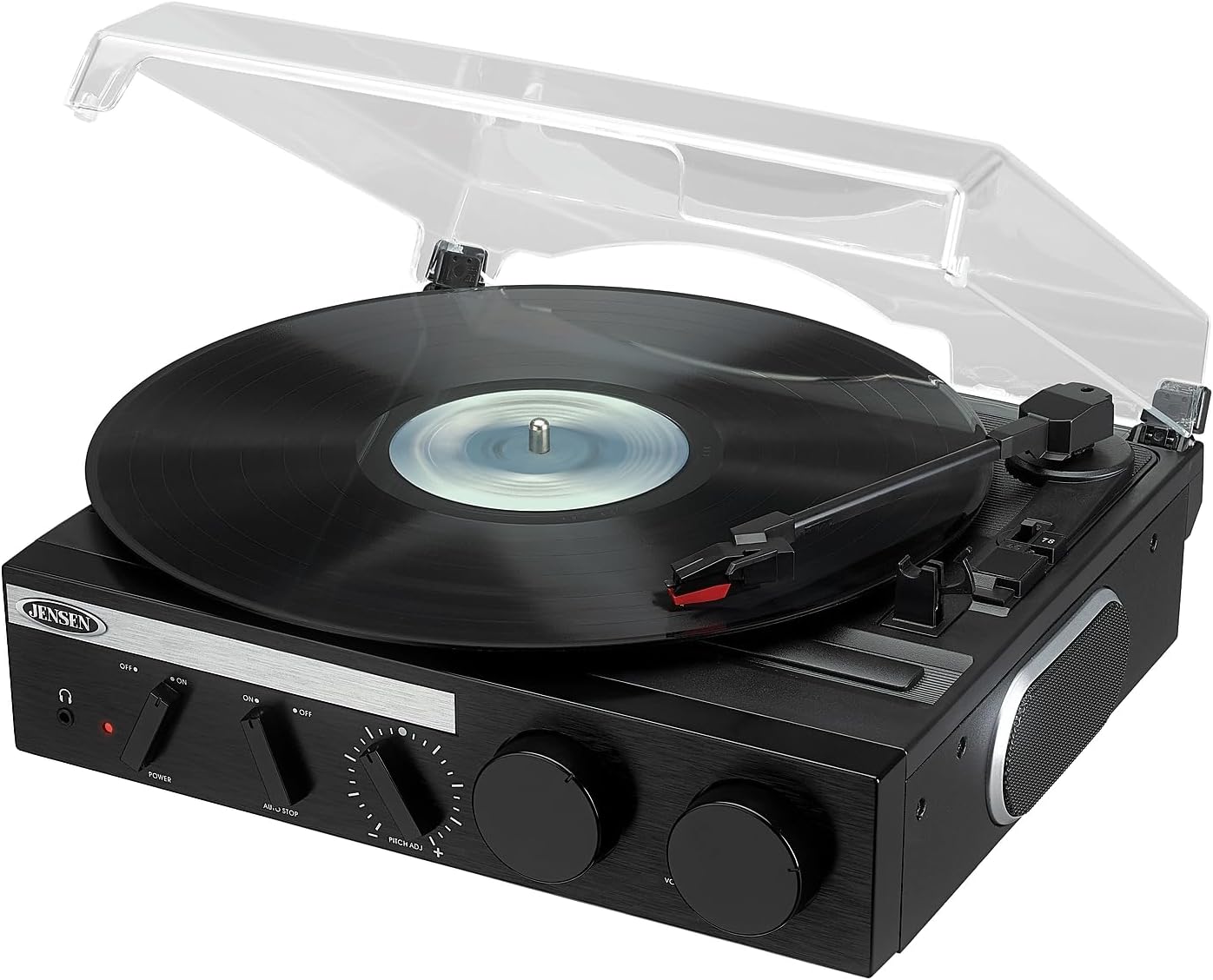 Jensen® 3-Speed Stereo Turntable with Built-in Speakers