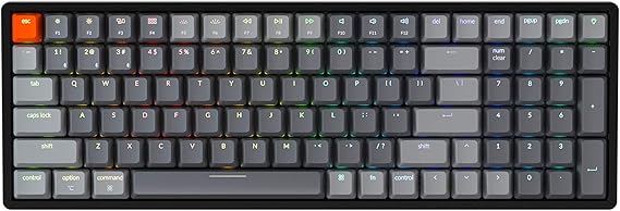 Keychron K4 RGB Hot Swappable Mechanical Keyboard, 96% Layout Bluetooth Wireless/USB Wired Computer Keyboard with Super Brown Switch Aluminum Frame for Mac Windows-Version 2