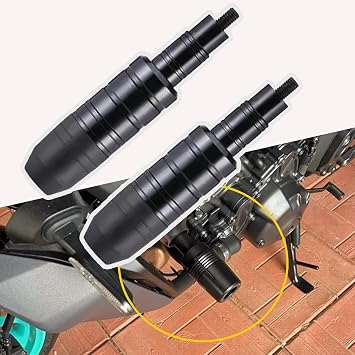 Motorcycle Frame Sliders for Honda Navi 2017 2018 2019 2020 2021 2022 2023 2024 2025 2026, Aluminum Motorcycle Engine Guard Protector, Exhaust Anti Crash Accessories,A-Black
