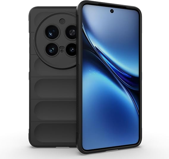 Liquid Silicone Case for vivo X200 Pro with Anti-Germ Protection, Anti-Scratch Soft Microfiber Lining, High Resilience Gel Rubber Full Body Shockproof Cover, Black