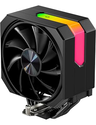 CPU Air Cooler with 4X6mm Heat Pipes,120mm Fan ARGB CPU Cooler 1650rmp,CPU Cooler AMD AM5AM4AM3 Series,CPU Air Cooler 6.1 Height Compatible with Intel LGA 170018511155115620112066Black