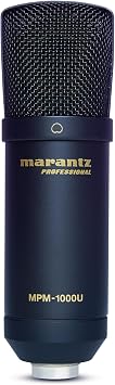 Marantz Professional MPM-1000U USB Condenser Microphone for Gaming, Streaming and Podcasting - Built-In Audio Interface, Desktop Stand, Plug-and-Play, Black