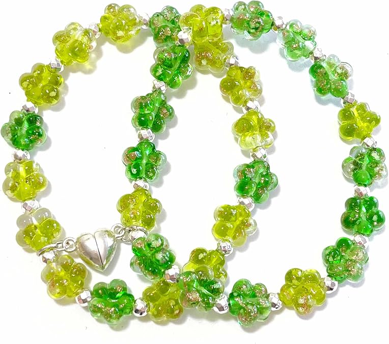 ARTSY Crafts Glow in the Dark Firefly Beads Bracelet, Unique Inspirational Bracelets with Meaning, Mermaid Crystal Healing Chakra Birthday Gifts
