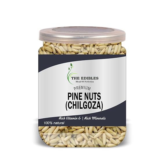 THE EDIBLE Pine Nuts (Chilgoza) 500 Gram Airtight Container