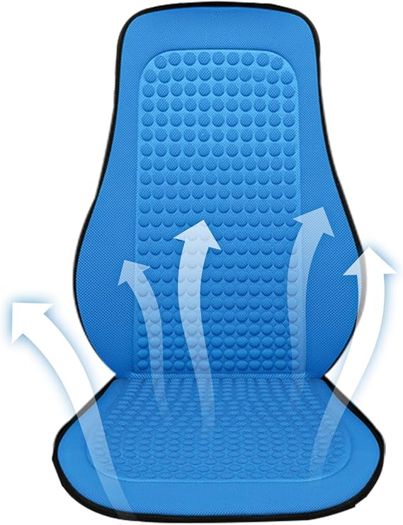 Cooling Car Seat Cover, Cooling Car Seat Cushion, Breathable Front Seats Coolings Air Seats Cushion, Blue