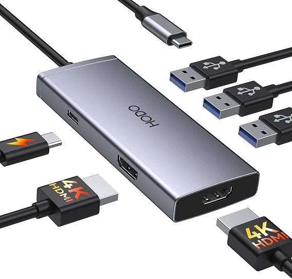 USB C Docking Station Dual HDMI Monitor 4K 60 Hz USB C to Dual HDMI Adapter