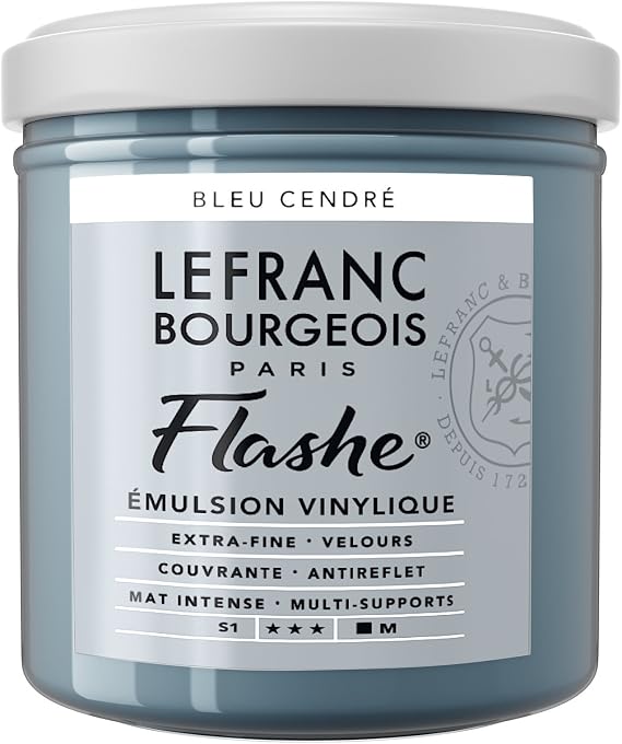 Lefranc Bourgeois Emulsion, Acrylic, Vinyl Paint, Ash Blue, 125 ml Topf