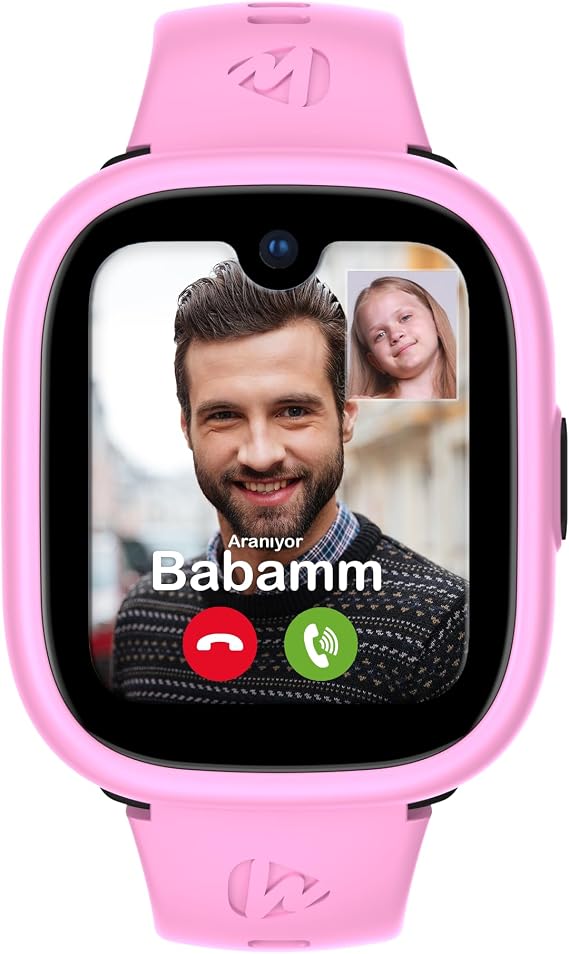 Wiky Watch 5 Plus Smart Kids Watch - Video Calling, Gps, Sauce, Health Tracking, Safe Area Pink