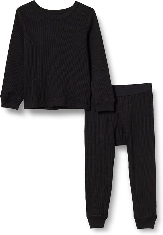 Amazon Essentials Boys and Toddlers' Cotton Blend Thermal Long Underwear Set