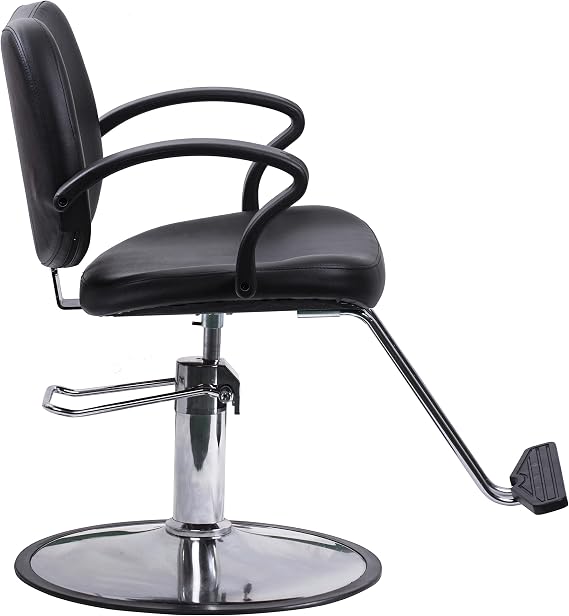 Beauty Salon Chair Barber Chair Heavy Duty Professional Hydraulic Chair Beauty Cutting Chair(Black)