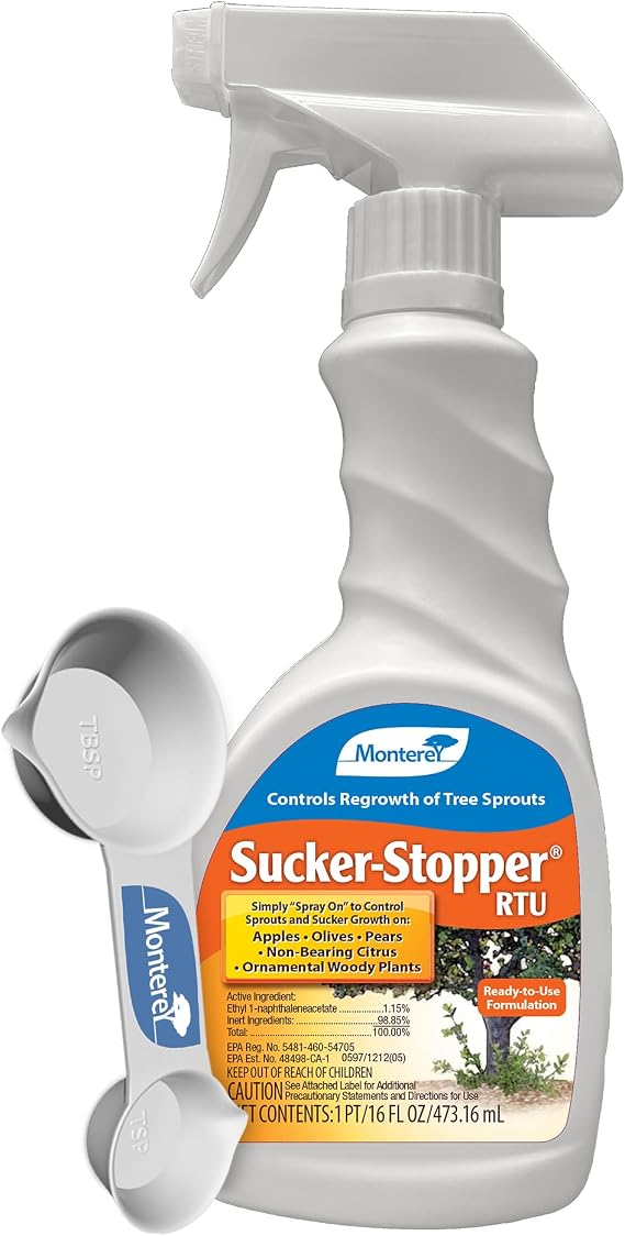 Monterey Sucker Stopper Spray RTU, 16 oz with Garden Spoon