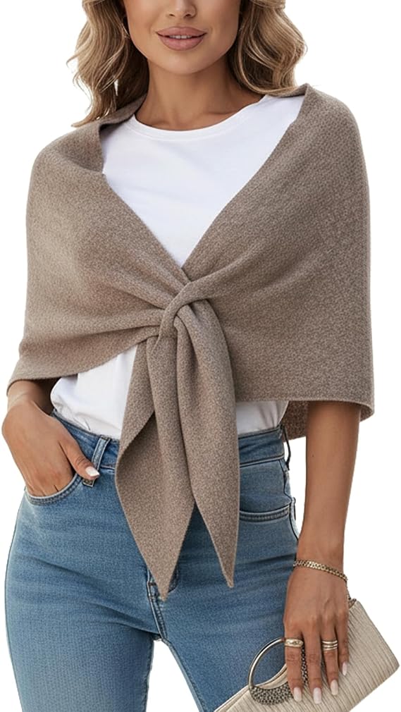 Shawl Wraps Women Poncho Sweater Cardigan Shall Cape Knit Triangle Scarf