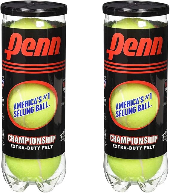 Penn Championship - Extra Duty Felt Pressurized Tennis Balls - (2 Cans, 6 Balls)