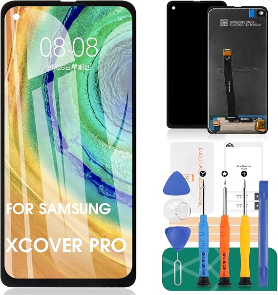 for Samsung Galaxy Xcover Pro Screen Replacement for Galaxy Xcover Pro 2020 LCD for Galaxy Xcover Pro Display for Galaxy Xcover Pro SM-G715F, SM-G715W, SM-G715U Digitizer Assembly Touch Screen Repair