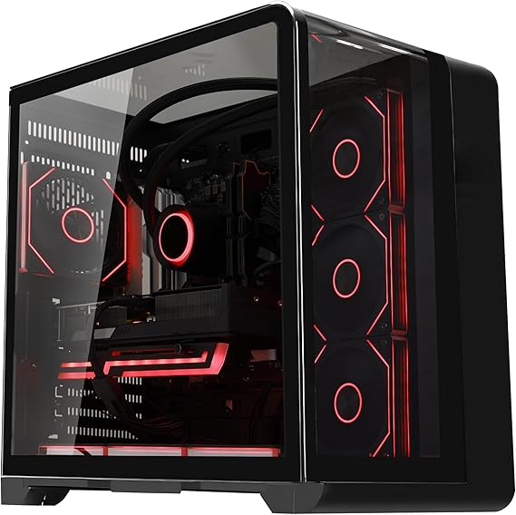 Astral Plus Prebuilt Gaming PC Desktop, AMD Ryzen 5 9600X 6-Core 3.9 GHz, RTX 5060 8GB, 32GB DDR5 RAM, 1TB PCIe SSD, Software Controllable RGB, Win 11 Desktop, Black