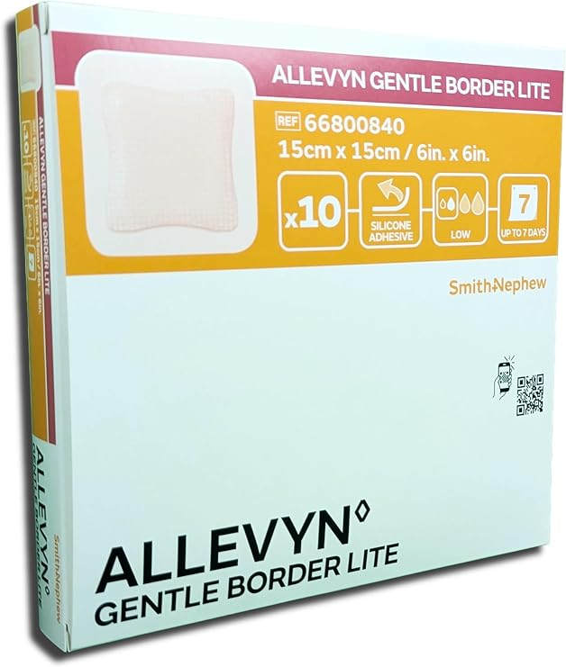 ALLEVYN Gentle Border Lite Foam Dressing 66800840 6X6 Inch, Pack of 10