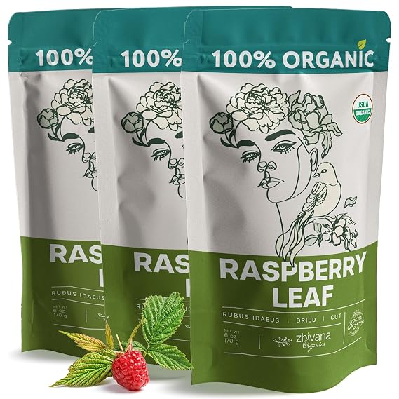 Pack of 3 Organic Raspberry Leaf Tea (6oz.)- Womens Health Support