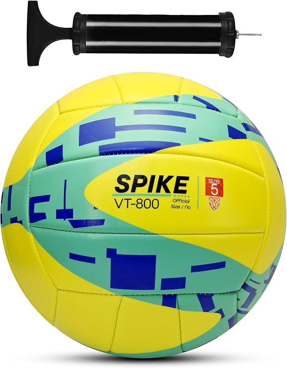 Soft Texture Semi-Pro Indoor-Outdoor Soft Touch with Telvesse VT800 Spike Volleyball Ball Pump 300 g No:5