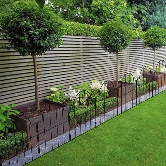 Garden Fence 10 Sets 330cm Model - 2 Black Hobby Gardens, Flowers, Vegetables, Mini Garden