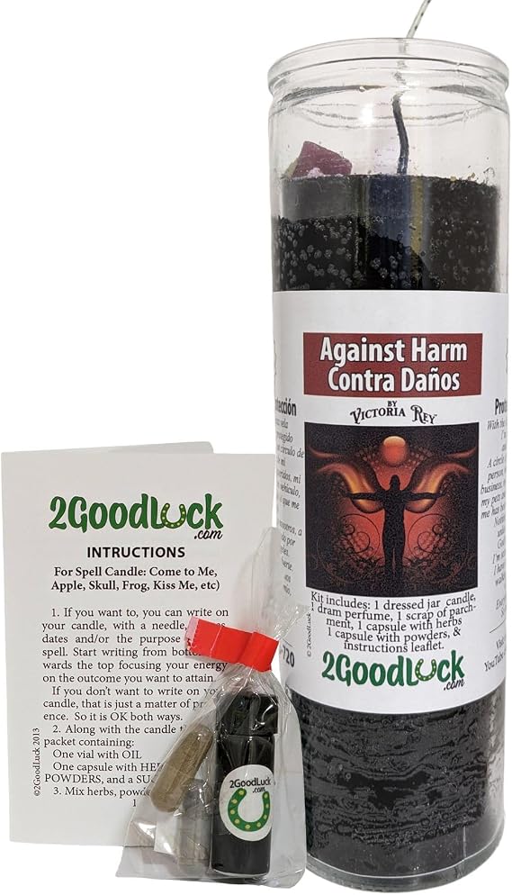 Against Harm Dressed Candle Kit - Veladora Kit Contra Danos
