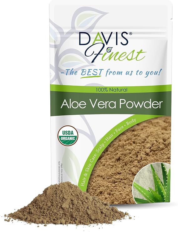 Davis Finest - Aloe Vera Powder, Aloe Barbadensis, 100g, Skin & Hair Care