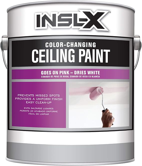 INSL-X Color-Changing Ceiling Paint, White, 1 Gallon