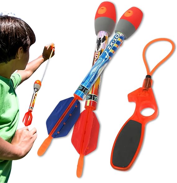Zing Rocket Launcher Toy for Kids Sky Ripperz Double Pack, Outdoor Flying Rockets, Easy Launch, Ages 8+
