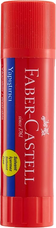 Faber-Castell Stick Yapıştırıcı, 40 gr, Kolay Uygulama, Hızlı Kuruma, Kuvvetli Tutuculuk, Solventsiz ve Yıkanabilir