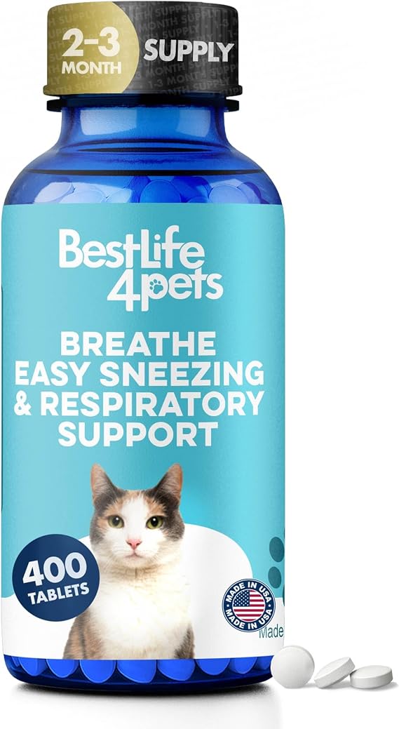 BestLife4Pets Cat Respiratory Comfort Supplement - 400 Pills