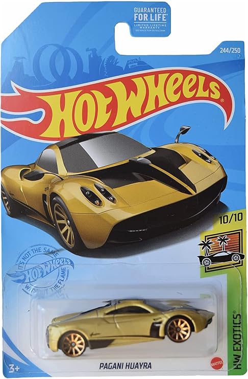 Hot Wheels Gold 1:64 Scale Pagani Huayra Car, 3+ Children, Die-cast Car Model