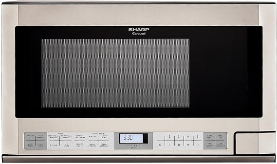 Sharp R1214TY 1.5 cu. ft. Stainless Steel Over the Counter Microwave Oven