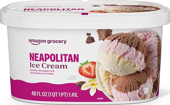 Amazon Grocery, Neapolitan Ice Cream, 48 Fl Oz