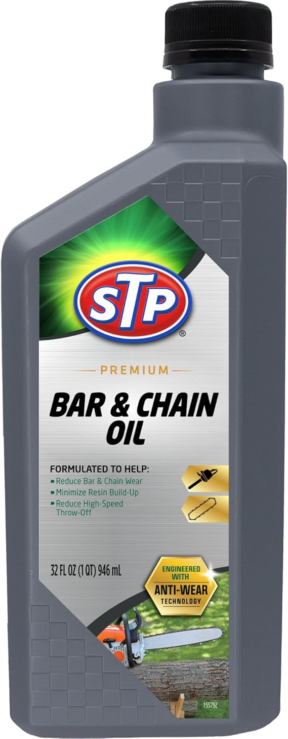 STP Premium Bar and Chain Oil, Tools and Chainsaw Oil Treatment Reduces Bar and Chain Wear, 32 Oz