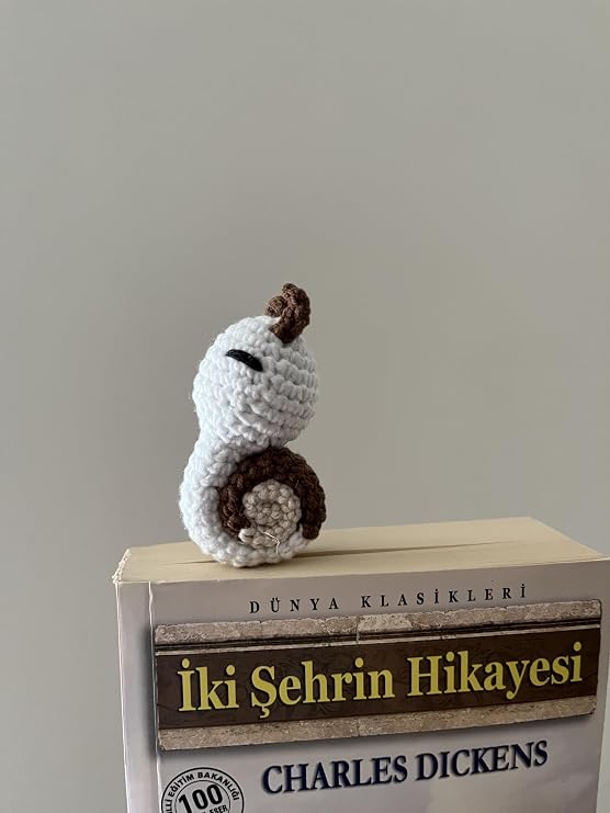 Örgü Salyangoz Kitap Ayracı, Kitap Aksesuarı, Kitap Severler için Hediye
